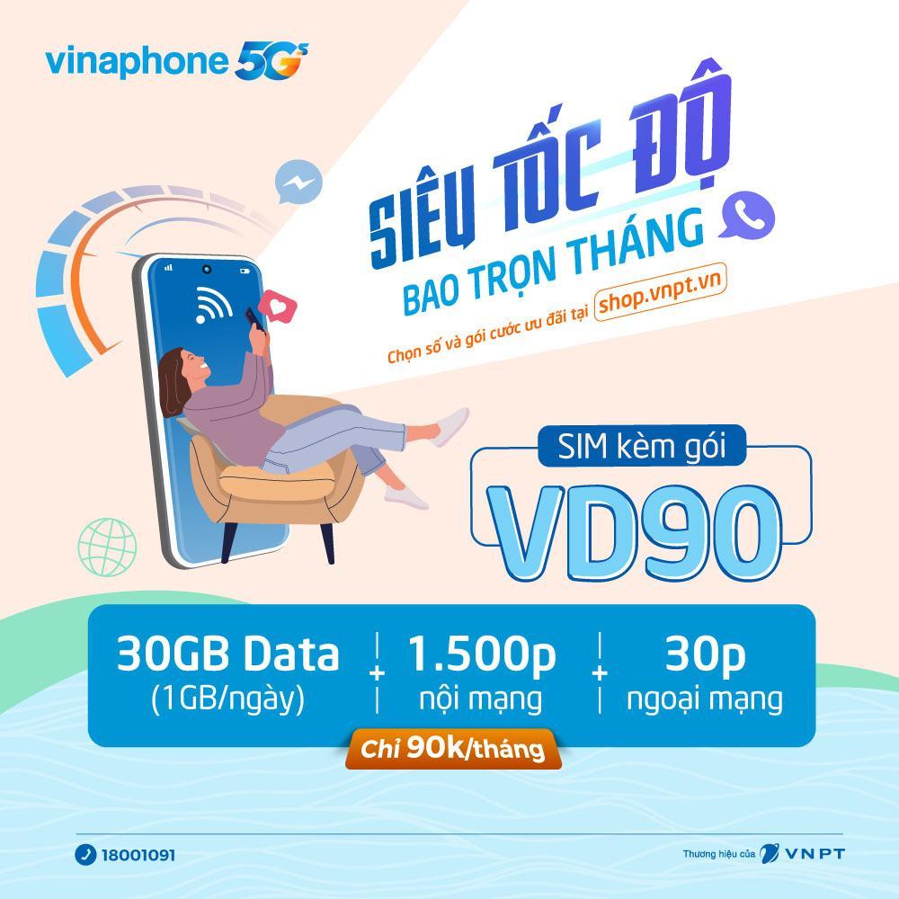 Gói cước di động VD90 của Vinaphone