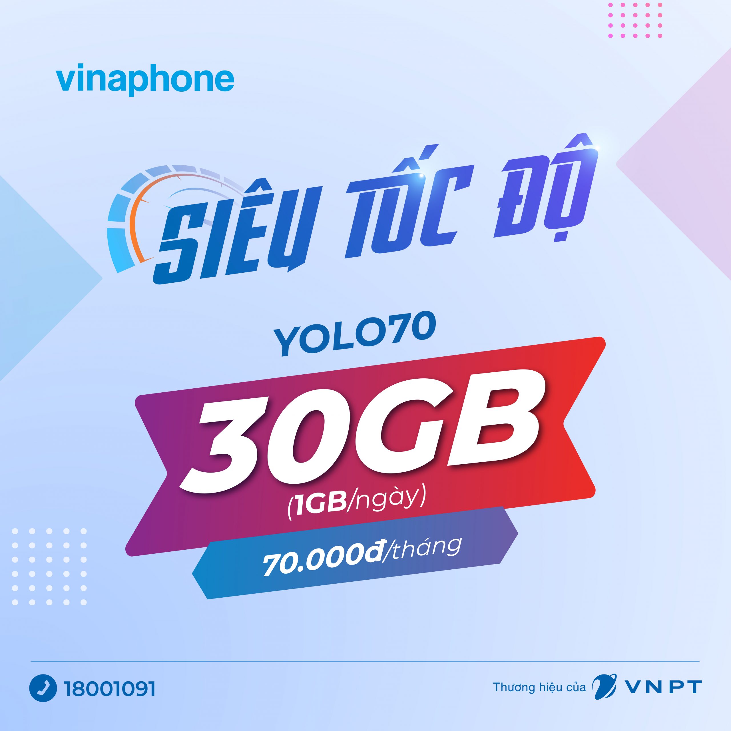 Gói cước di động YOLO70 của Vinaphone